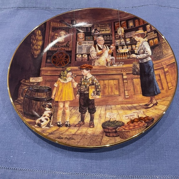 Vintage: Bradford Exchange 1994, “Sam’s Grocery Store” by Lee Dubin. No: 1726B. - Picture 3 of 12